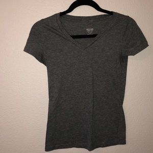 Grey v-neck tee